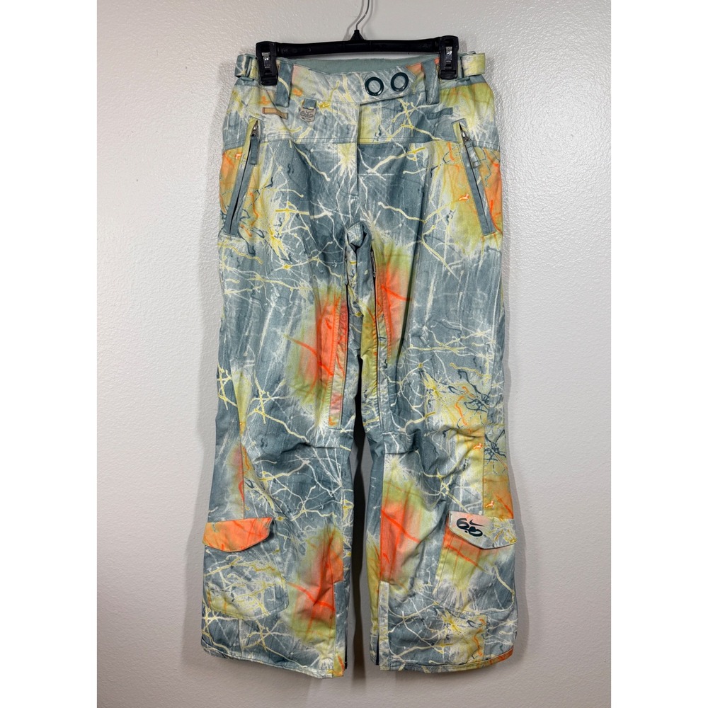Vintage Nike 6.0 x Olivia Bee Women's S Snowboard Pants Y2K Abstract Pastel XL